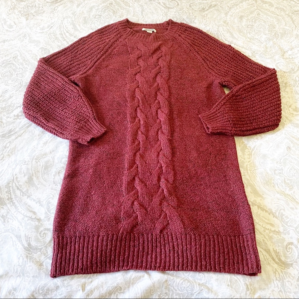AMERICAN EAGLE Cable Knit Sweater Dress Medium NEW NWOT - Picture 2 of 8